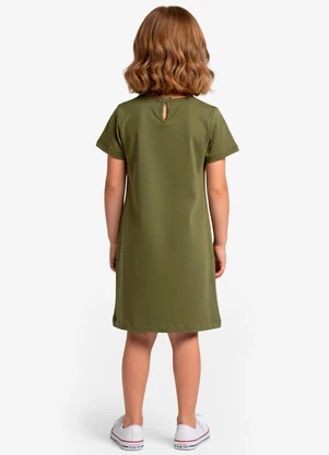 Select - Vestido Feminino Infantil em Molecotton Verde - SELECT