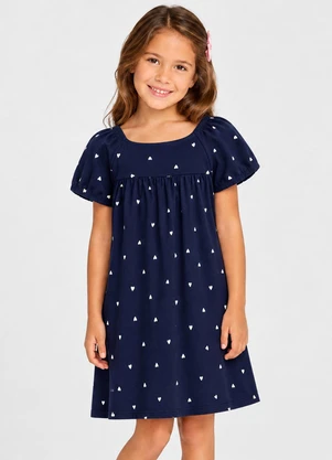 Select - Vestido Feminino Infantil em Viscotorcion Azul - SELECT