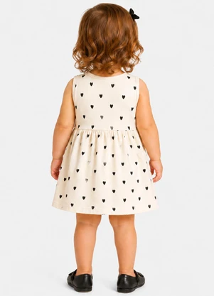 Select - Vestido Feminino Infantil em Viscotorcion Bege - SELECT