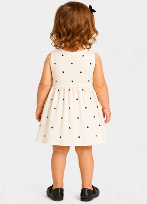 Select - Vestido Feminino Infantil em Viscotorcion Branco - SELECT