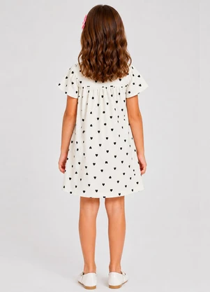 Select - Vestido Feminino Infantil em Viscotorcion Branco - SELECT
