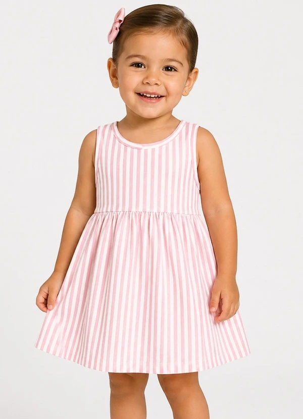 Select - Vestido Feminino Infantil em Viscotorcion Rosa