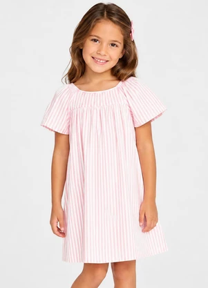 Select - Vestido Feminino Infantil em Viscotorcion Rosa - SELECT