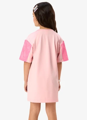 Rovi Kids - Vestido Feminino Infantil Malha Tech Rosa - ROVI KIDS