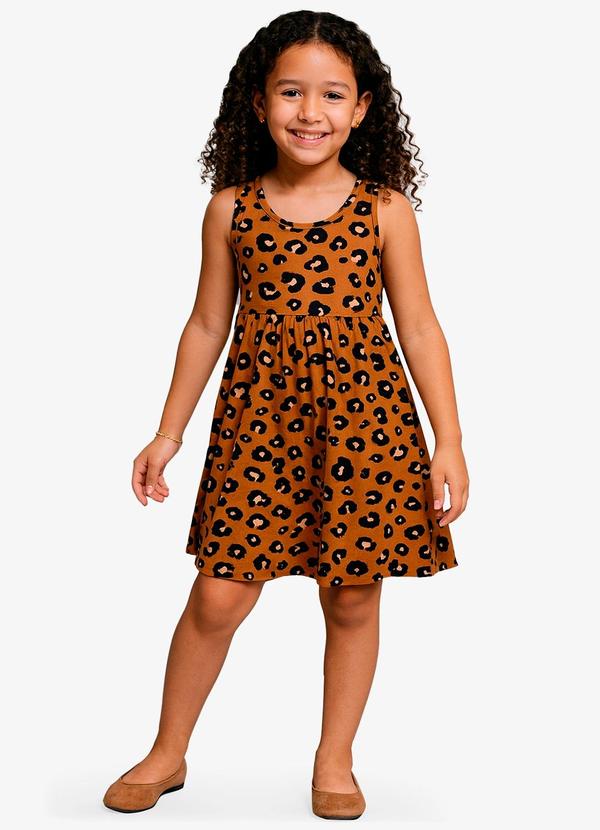 Select - Vestido Feminino Infantil Marrom