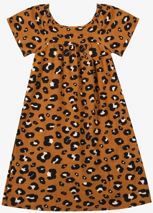 Select - Vestido Feminino Infantil Marrom - SELECT