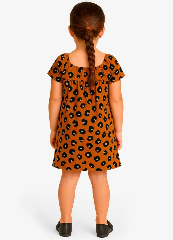 Select - Vestido Feminino Infantil Marrom 4