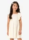 Rovi Kids - Vestido Feminino Infantil Meia Malha Rosa - variação: Bege