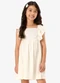 Rovi Kids - Vestido Feminino Infantil Meia Malha Rosa - variação: Bege