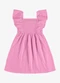 Rovi Kids - Vestido Feminino Infantil Meia Malha Rosa - variação: Rosa