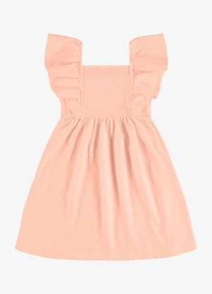 Rovi Kids - Vestido Feminino Infantil Meia Malha Rosa - ROVI KIDS