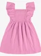Rovi Kids - Vestido Feminino Infantil Meia Malha Rosa - variação: Rosa