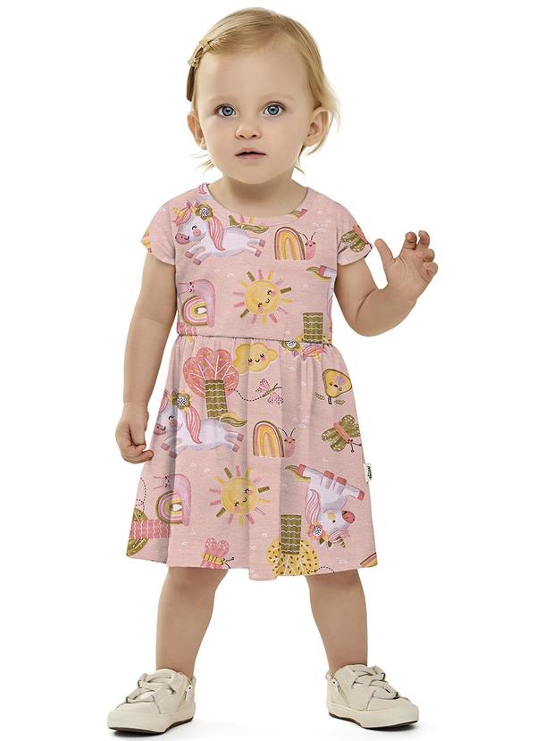 Elian - Vestido Feminino Infantil Rosa