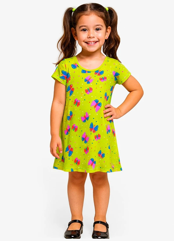 Select - Vestido Feminino Infantil Verde