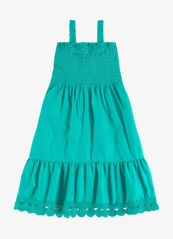 Rovi Kids - Vestido Feminino Infantil Visco Verde