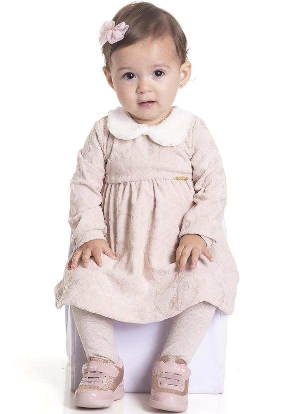 Randa Mundu - Vestido Feminino Malha Jacquard Bege