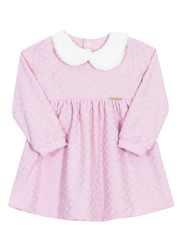 Randa Mundu - Vestido Feminino Malha Jacquard Rosa