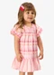 Rovi Kids - Vestido Feminino Meia Malha Listrado Rosa - variação: Rosa
