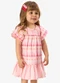 Rovi Kids - Vestido Feminino Meia Malha Listrado Rosa - variação: Rosa