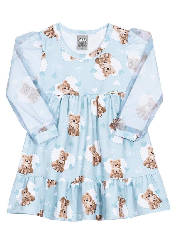 Randa Mundu - Vestido Feminino Molicotton / Tulle Azul
