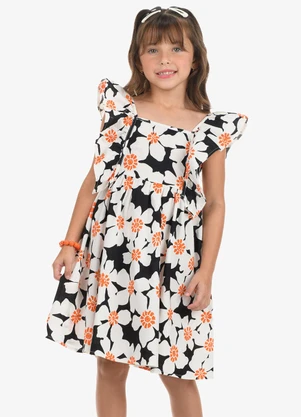 Rovi Kids - Vestido Feminino Popeline Preto - ROVI KIDS