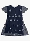 Trick Nick - Vestido Feminino Tule Bordado Floral Branco - variação: Azul