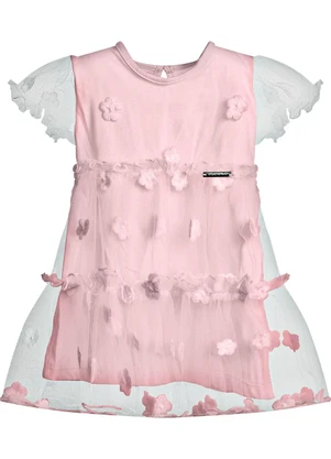 Trick Nick - Vestido Feminino Tule Bordado Floral Branco - TRICK NICK