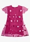 Trick Nick - Vestido Feminino Tule Bordado Floral Branco - variação: Rosa