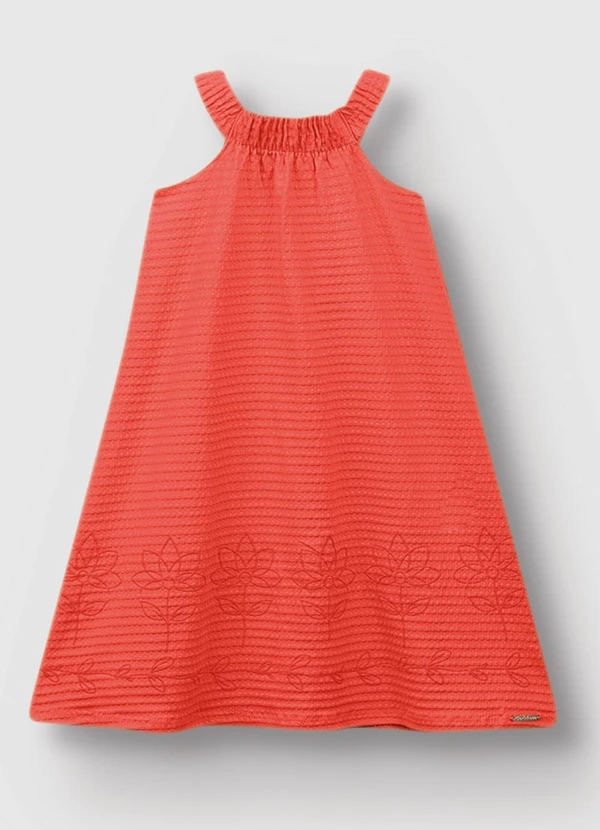 Carinhoso - Vestido Floral Amplo Laranja 2