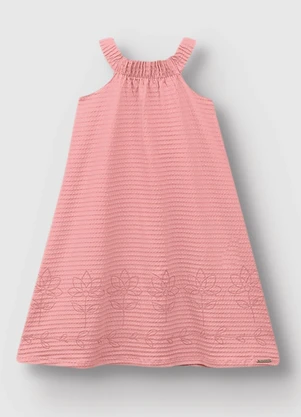 Carinhoso - Vestido Floral Amplo Rosê - CARINHOSO