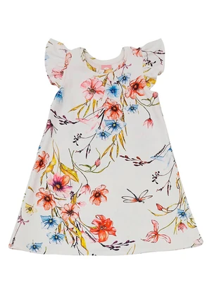 Lilica - Vestido Floral Bebê Branco - LILICA