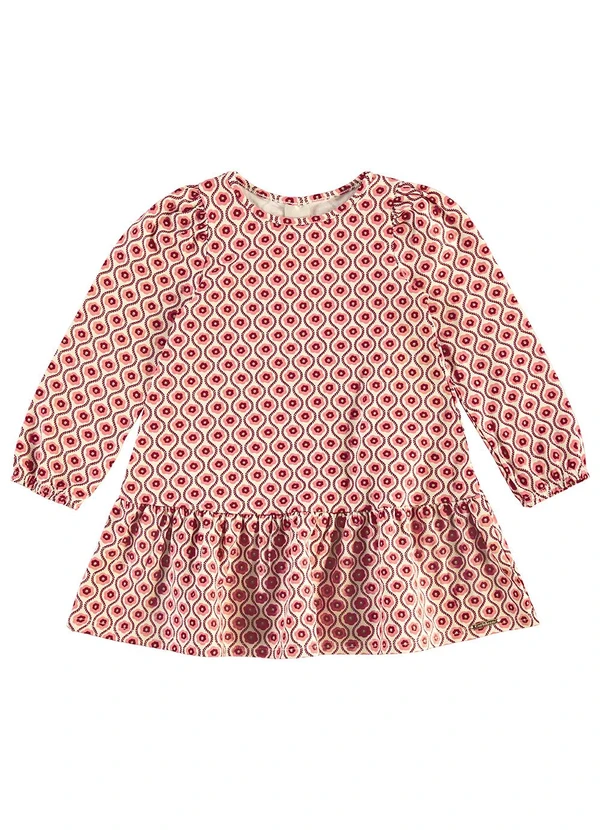 Carinhoso - Vestido Floral com Babado Vermelho