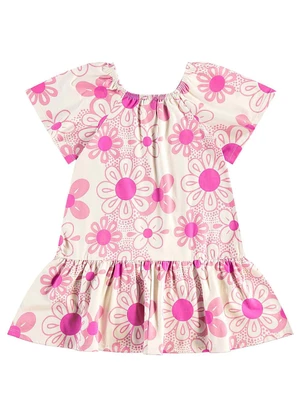 Bee Loop - Vestido Floral Cotton Infantil Roxo - BEE LOOP