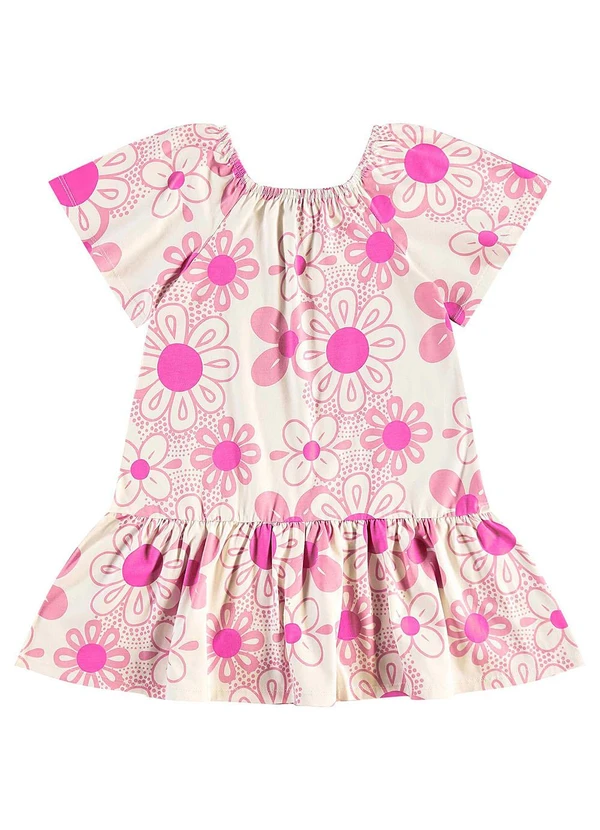 Bee Loop - Vestido Floral Cotton Infantil Roxo