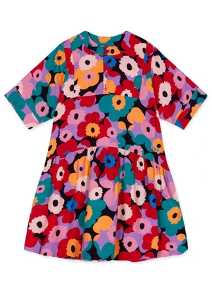 Lilica Ripilica - Vestido Floral Menina Lilás - LILICA RIPILICA