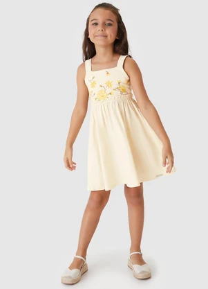 Carinhoso - Vestido Floral Godê Azul Claro - CARINHOSO