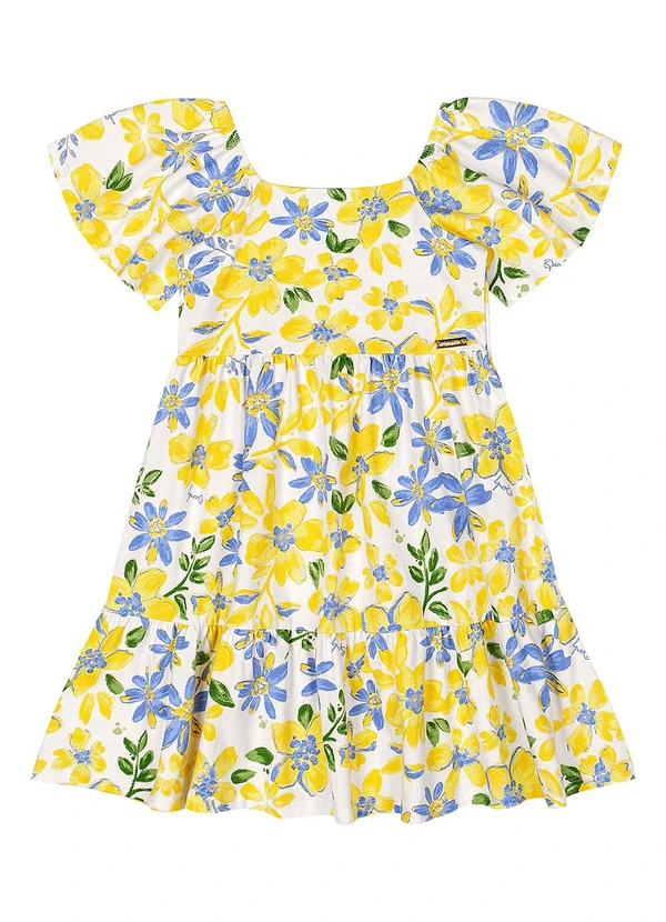 Quimby - Vestido Floral Infantil Amarelo 2