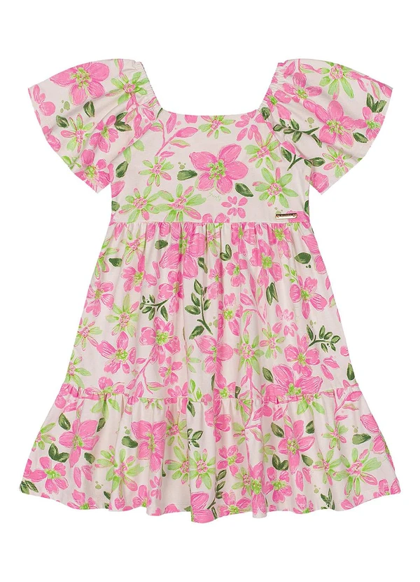 Quimby - Vestido Floral Infantil Rosa 2
