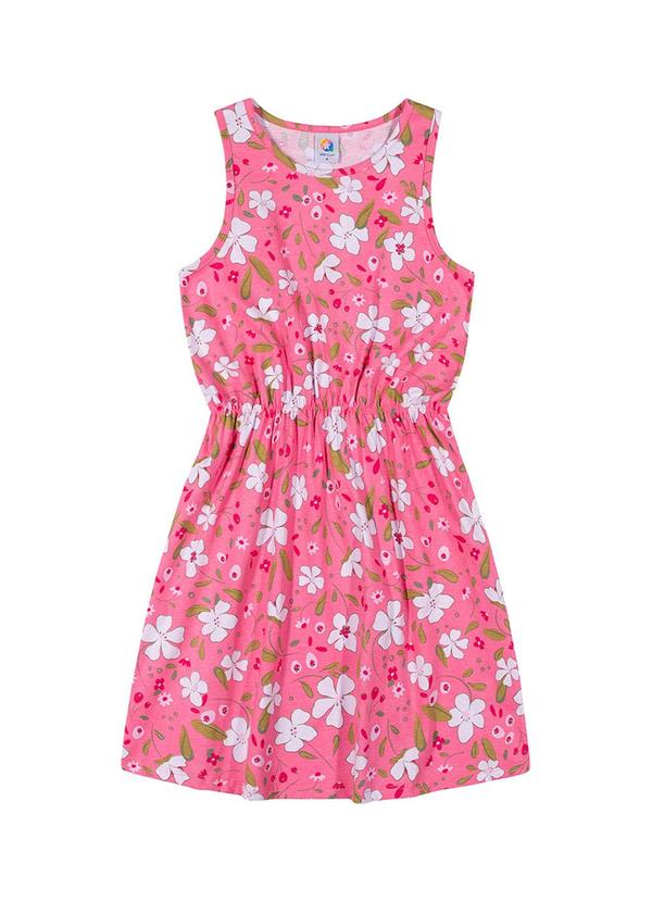 Alenice - Vestido Floral sem Mangas Menina Rosa 