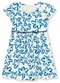 Duduka - Vestido Bebê Estampa com Fita na Cintura  Bege - variação: Azul