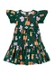 Bee Loop - Vestido Flores e Focinhos Infantil Bege - variação:  