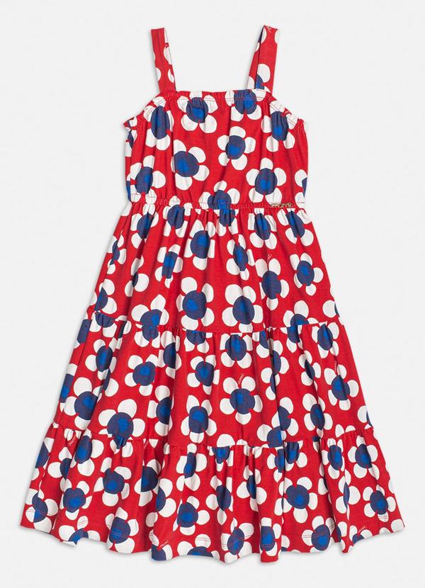 Momi - Vestido Flores Vermelho