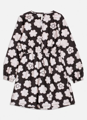 Momi - Vestido Florido com Laços Preto - MOMI