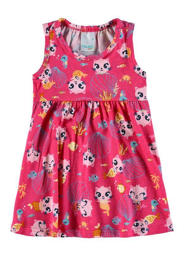Malwee Kids - Vestido Gatinho Menina Rosa