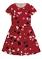 Malwee Kids - Vestido Rodado Floral Rosa Escuro - variação: Vermelho