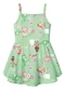 Malwee Kids - Vestido Godê Acinturado Flores Verde Água - variação: Verde Água