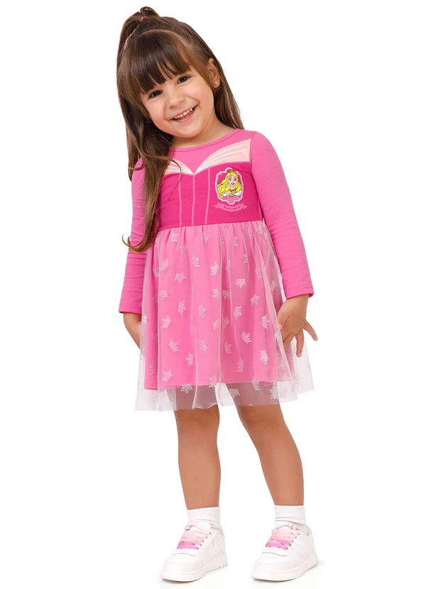 Malwee Kids - Vestido Godê Bela Adormecida®Rosa
