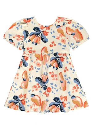 Malwee Kids - Vestido Godê Cajuzeiro Off White - MALWEE KIDS