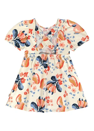 Malwee Kids - Vestido Godê Cajuzeiro Off White - MALWEE KIDS