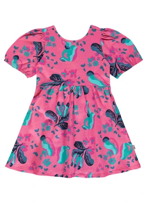 Malwee Kids - Vestido Godê Cajuzeiro Rosa Escuro - MALWEE KIDS